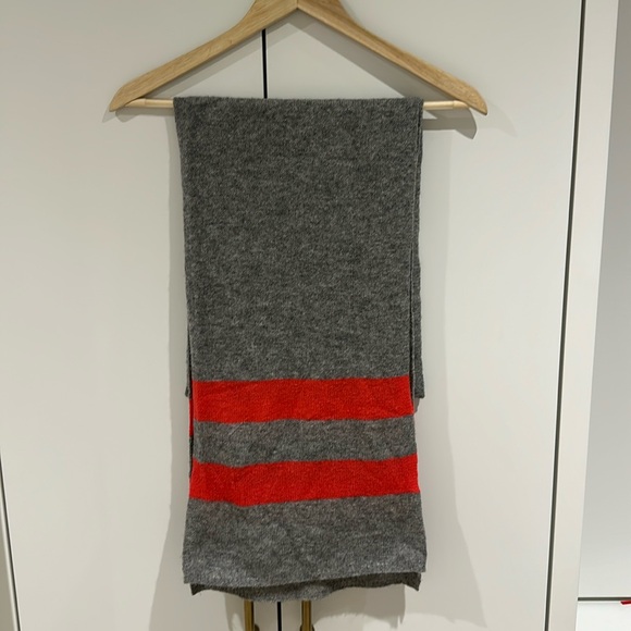 Cashmere scarf grey and pink - Picture 1 of 3